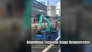 Amphibious Excavator Usage Demonstration